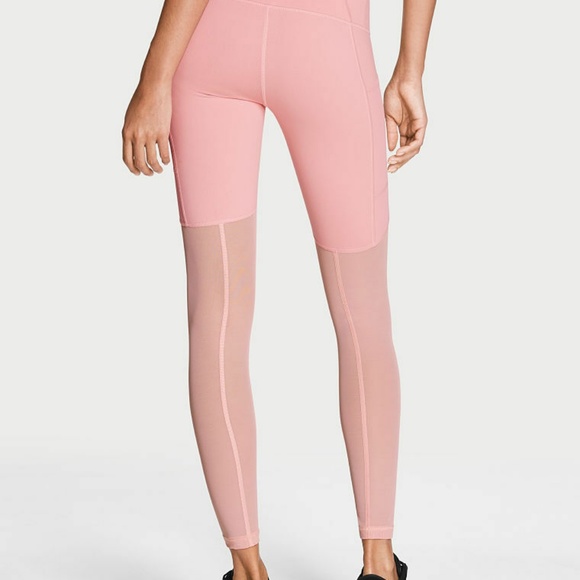 VICTORIA'S SECRET PINK MESH TIGHT LEGGINGS VSX - Picture 1 of 2